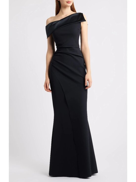 Chiara Boni Dresses & Skirts - 🆕CHIARA BONI Koppany Ruched Off Shoulder Gown Dress 12 Black